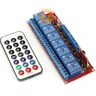 5VDC 8 Way 8 Channel Relay Module with IR Infrared Remote Control