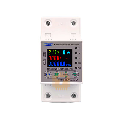 TOMZN TOMPD-63LW Energy Meter 230VAC 63A Circuit Breaker Timer with Voltage Current and Leakage Protection TUYA Smart Life WIFI