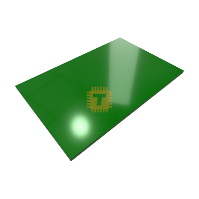 Plastic Rectangle 90x60mm Green Acrylic 2mm