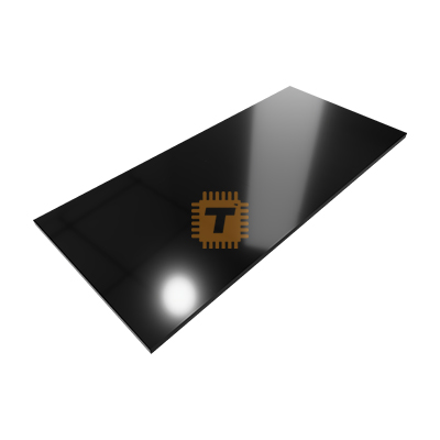 Plastic Rectangle 120x55mm Black GPPS 2.5mm