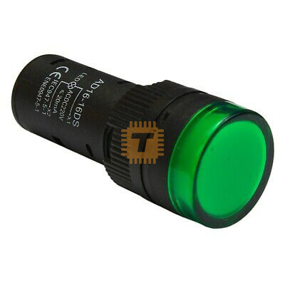 LED Indicator Small Green Panel Mount AD16-16DS