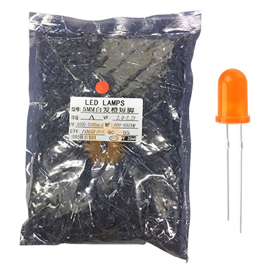 Original LED 5mm Orange Clear Pack (1000Pcs)