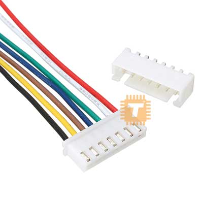 Short 7-Way PCB Mount Wire Clip with Socket (XH-7PX-150MM)