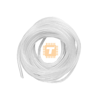 White 4mm 1 Bag (13.5m/Bag) Spiral Wire Wrapping Tube Cable Sleeves