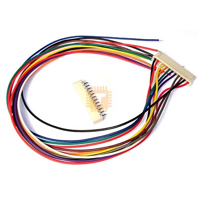 Long 12-Way PCB Mount Wire Clip with Socket (XH-12PX-250MM)