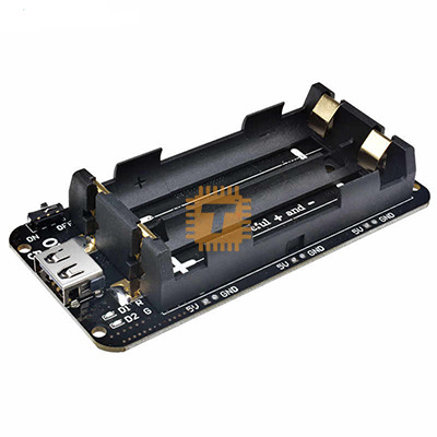 Lithium Battery Shield V8 Powerbank 18650 Dual Battery Input: Micro USB Output: USB 5V/3A 3V/1A