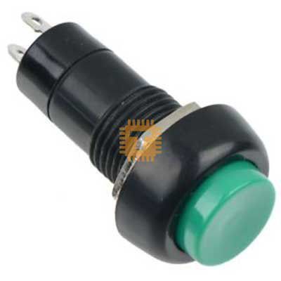 Push Switch Round Plastic Green