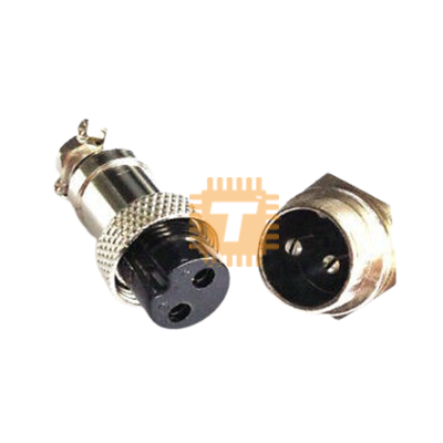 2 Pin GX12 12mm M12 Metal Aviation Plug Socket Pair