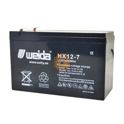 Weida 12V 7Ah Rechargeable Battery UPS HX12-7