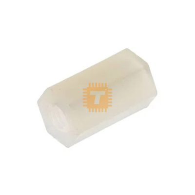 Nylon M3 Hex Standoff Female - Female 3x6mm (White)