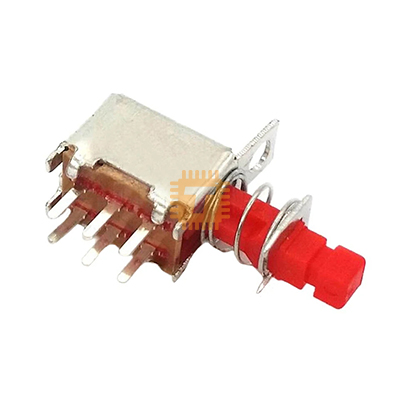 Small Loudness Switch (B/T) 6-pin Self Locking Push Button Switch