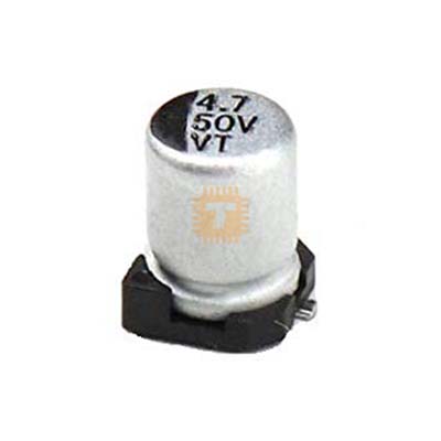 4.7uf 50V Electrolytic Capacitor Aluminium SMD (4x5.4mm)