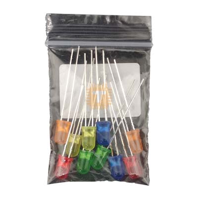 LED 5mm Student Pack (Approx. 10pcs) 2xRed, 2xGreen, 2xBlue, 2xYellow, 2xOrange