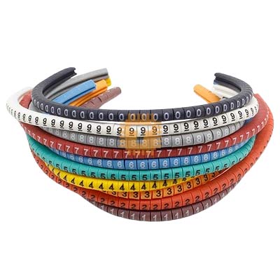 EC-0 Multi-color Cable Wire Marker 0 to 9 for Cable Size 1.5sqmm