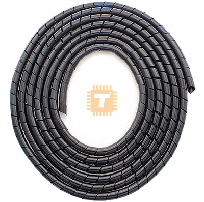 Black 10mm 1 Bag (13.5m/Bag) Spiral Wire Wrapping Tube Cable Sleeves