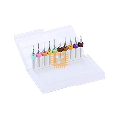 PCB Drill Bit Mini Twist Set 0.1 - 1.0mm 10pcs