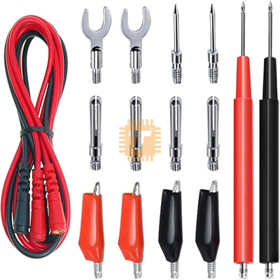 Multimeter Probe Wire Cord with 4 Extra Tips