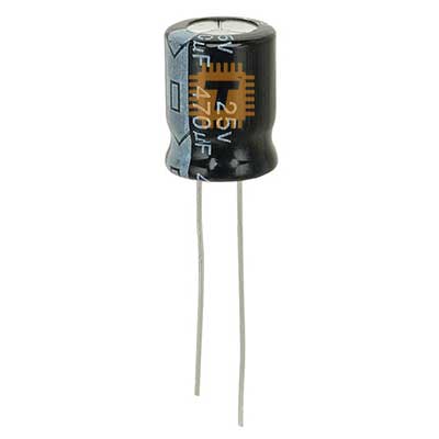 470uF 25V Electrolytic Capacitor THT