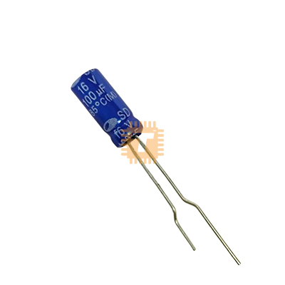 Original SAMWHA 100uF 16V Electrolytic Capacitor THT