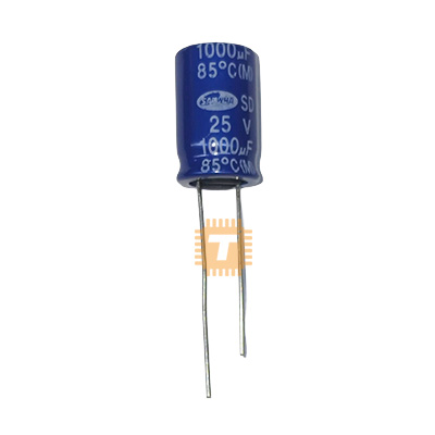 Original SAMWHA 1000uF 25V Electrolytic Capacitor THT