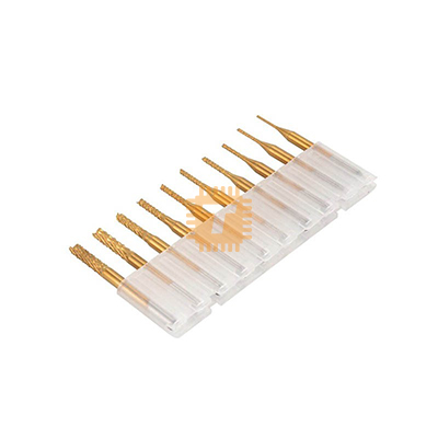 TWO TREES TiN Titanium Nitride Coated Engraving Bit 0.6-3mm 10pcs