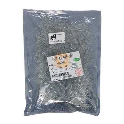 LED 3mm White Clear Pack Good Quality (1000Pcs)
