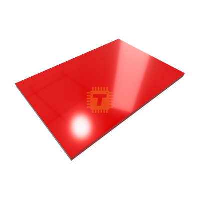 Plastic Rectangle 60x40mm Red Acrylic 2mm