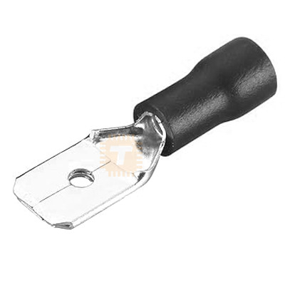 Black Male Spade Connector MDD2-250 16-14 AWG