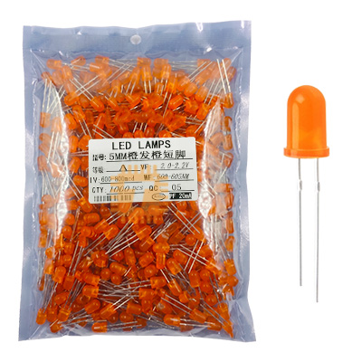 Original LED 5mm Orange Diffused Pack (1000Pcs)