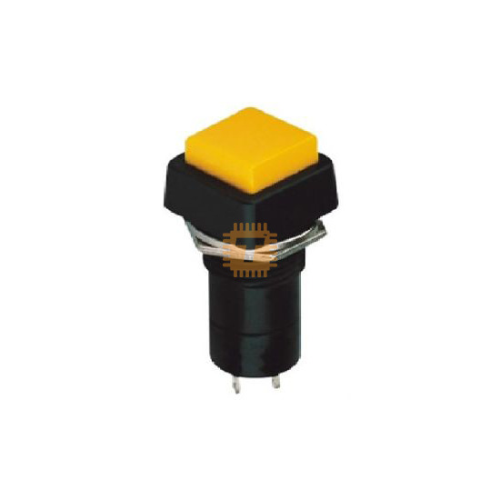 Push On/Off Switch Square Plastic Yellow