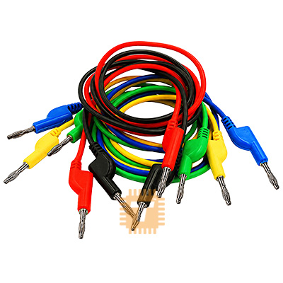 Stackable Banana Plug 4mm Male Test Lead Jumper Wire 5pcs Pack