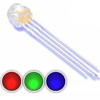 LED 5mm RGB Clear Common Anode (Straw Hat)