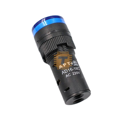 LED Indicator Small Blue Panel Mount AD16-16DS