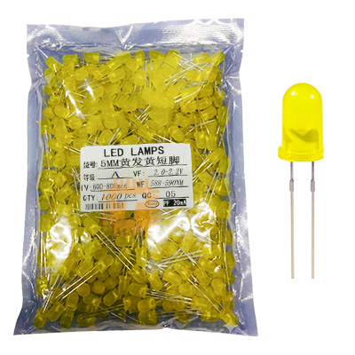 Original LED 5mm Yellow Diffused Pack (1000Pcs)