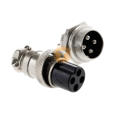 4 Pin GX16 16mm M16 Metal Aviation Plug Socket Pair