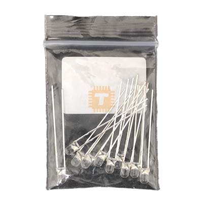 LED 3mm Orange Clear Pack (Approx. 10pcs)