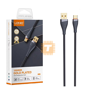 LDNIO LS691 USB Data Cable Type C Fast Charging 30W 1m (Gold Plated)