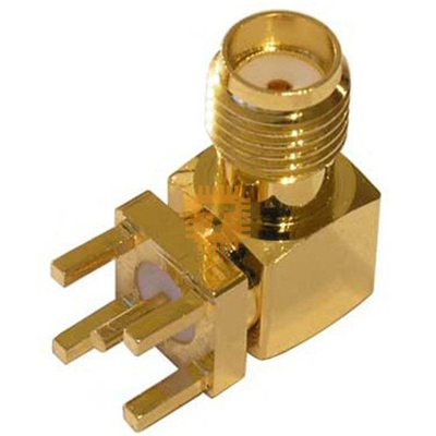 SMA-KWE 15mm Right Angle Female RF Connector THT