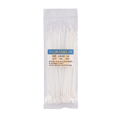 Cable Tie 4.8x300mm White (100pcs Pack)