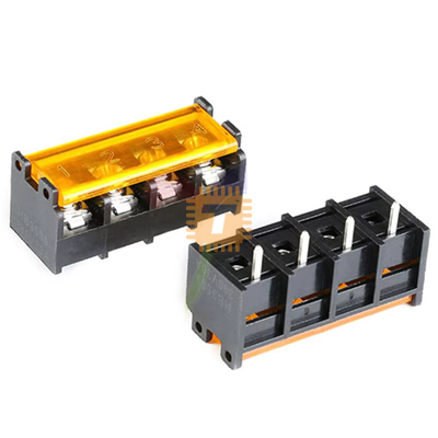 HB9500 4-Positions Barrier Screw Terminal Block with Safety Cover